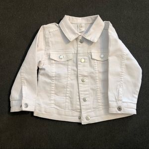 H&M white denim jacket size 2-3y